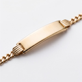 14KT Yellow Gold Cuban Baby ID Bracelet