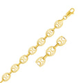 14k Yellow Gold Puffed Mariner Link Bracelet (11.00 mm)