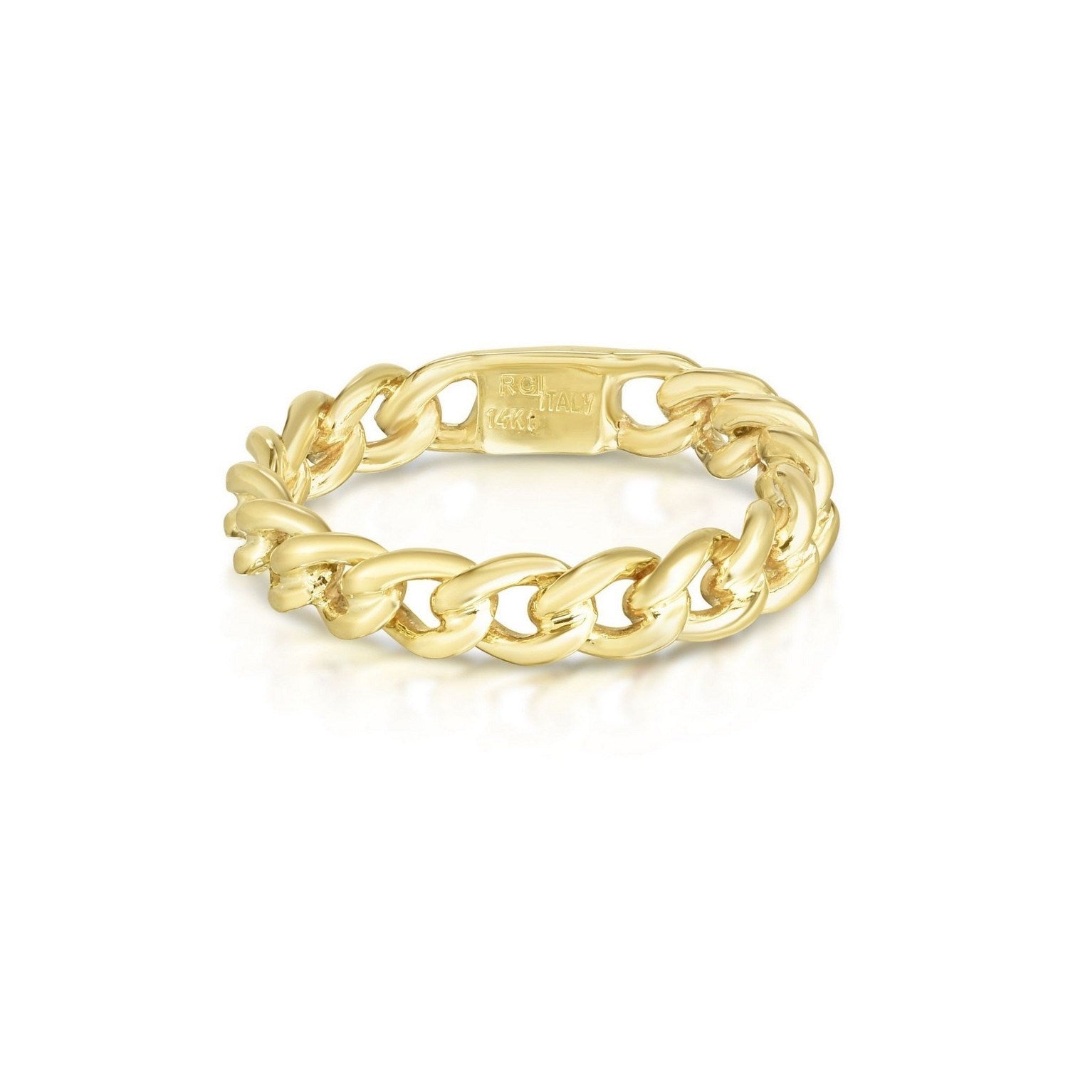 14K Yellow Gold Curb Ring
