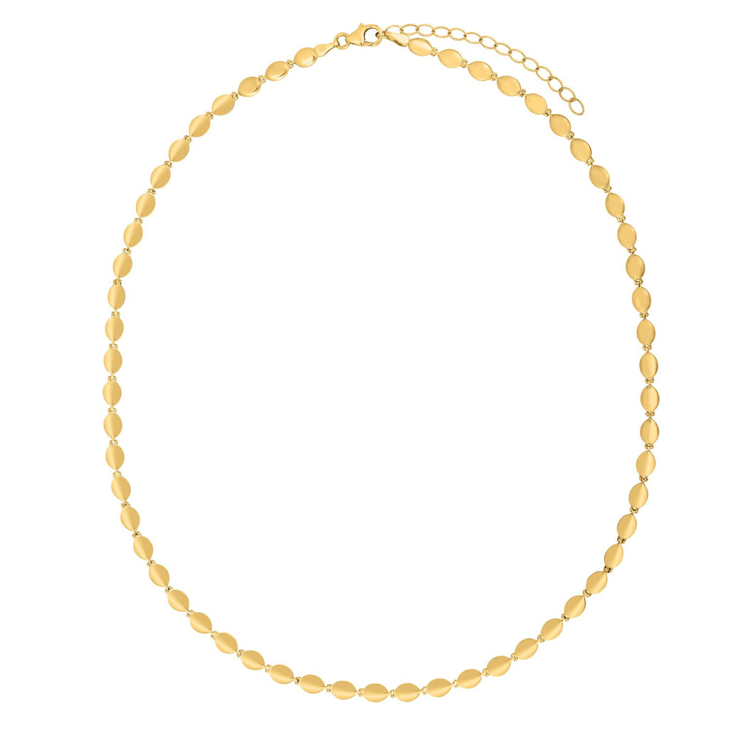 14K Yellow Gold Pebble Bead Chain (4.00 mm)