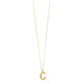 14K Yellow Gold Helium Initial C Pendant