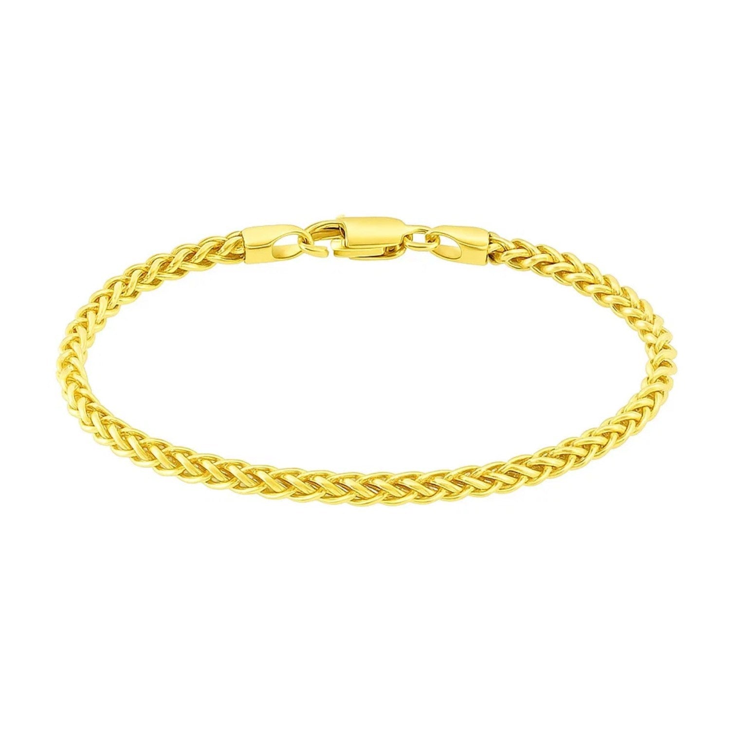 14k Yellow Gold Light Weight Wheat Bracelet  (3.20 mm)