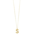 14K Yellow Gold Helium Initial S Pendant
