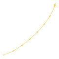 14k Yellow Gold 7 inch Bracelet with Diamond Stations (3.30 mm)