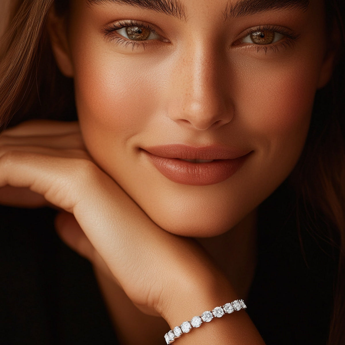 Lab Grown Round Diamond Tennis Bracelet in 14k White Gold (8 cctw F/G  VS2/SI1)