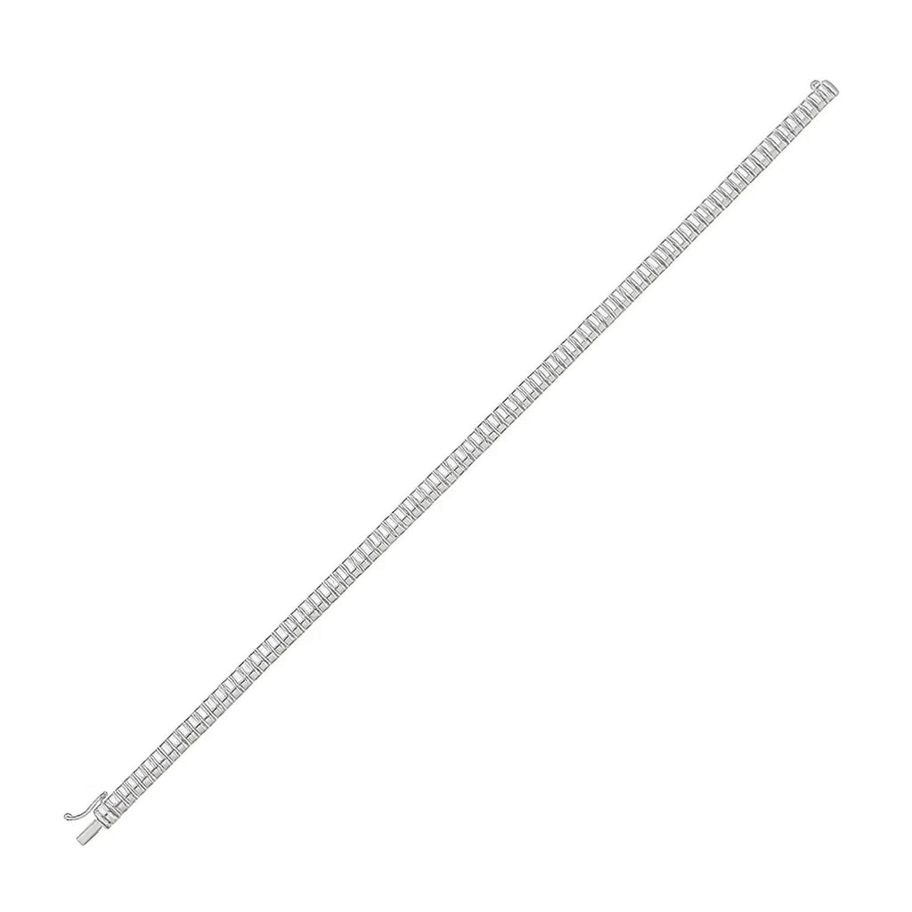 14K White Gold Mini Diamante Bracelet (4.00 mm)