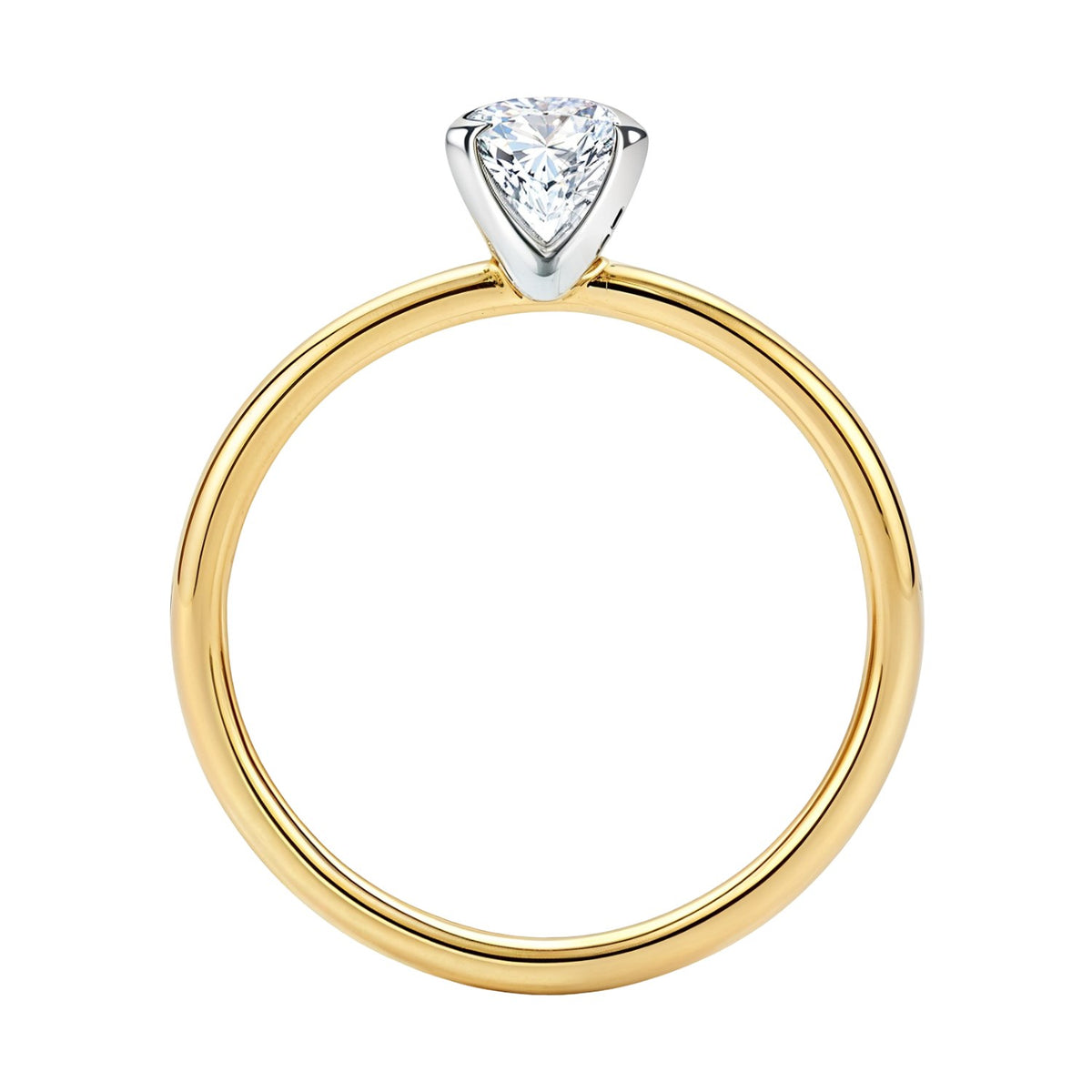 1 Carat Emerald Lab Grown IGI G/VS1 Diamond Solitaire Ring in 10K Yellow Gold