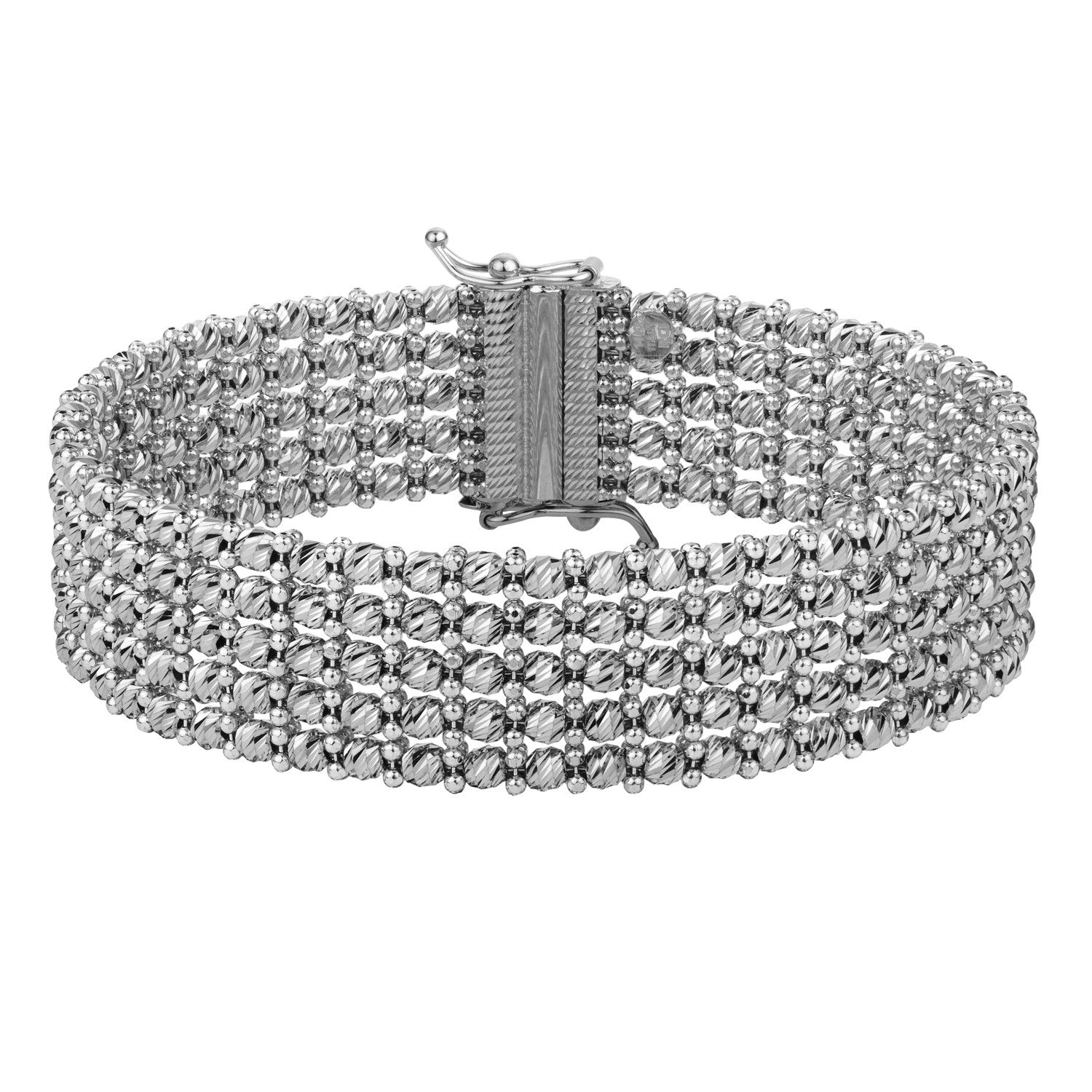 Medium Red Carpet Bracelet in 14K White Gold (14.10 mm)