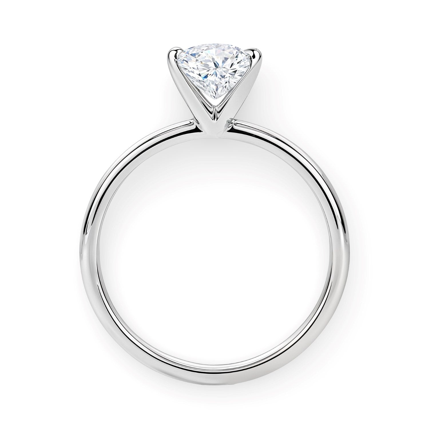 1.50Ct Princess Lab Grown IGI G/VS1 Diamond Ring in 14K White Gold