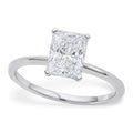 2 Carat Radiant Lab Grown IGI G/VS1 Diamond Solitaire Ring in 10K White Gold