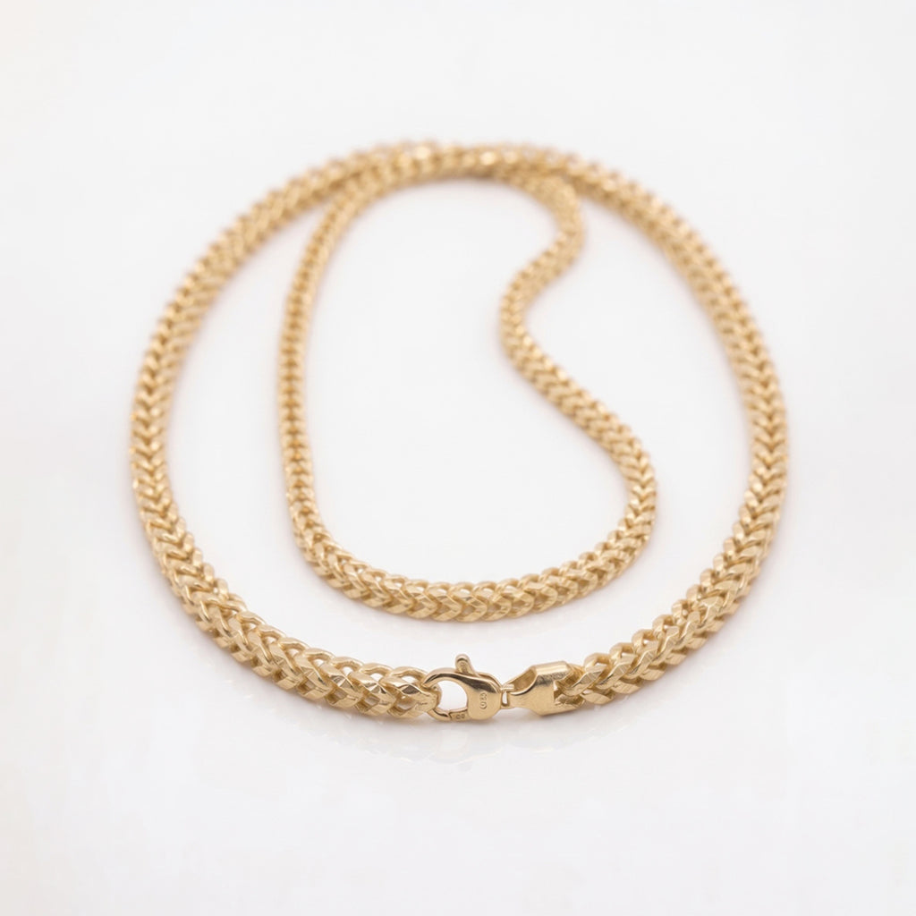14KT Yellow Gold Franco Chain Necklace - 24 Inches